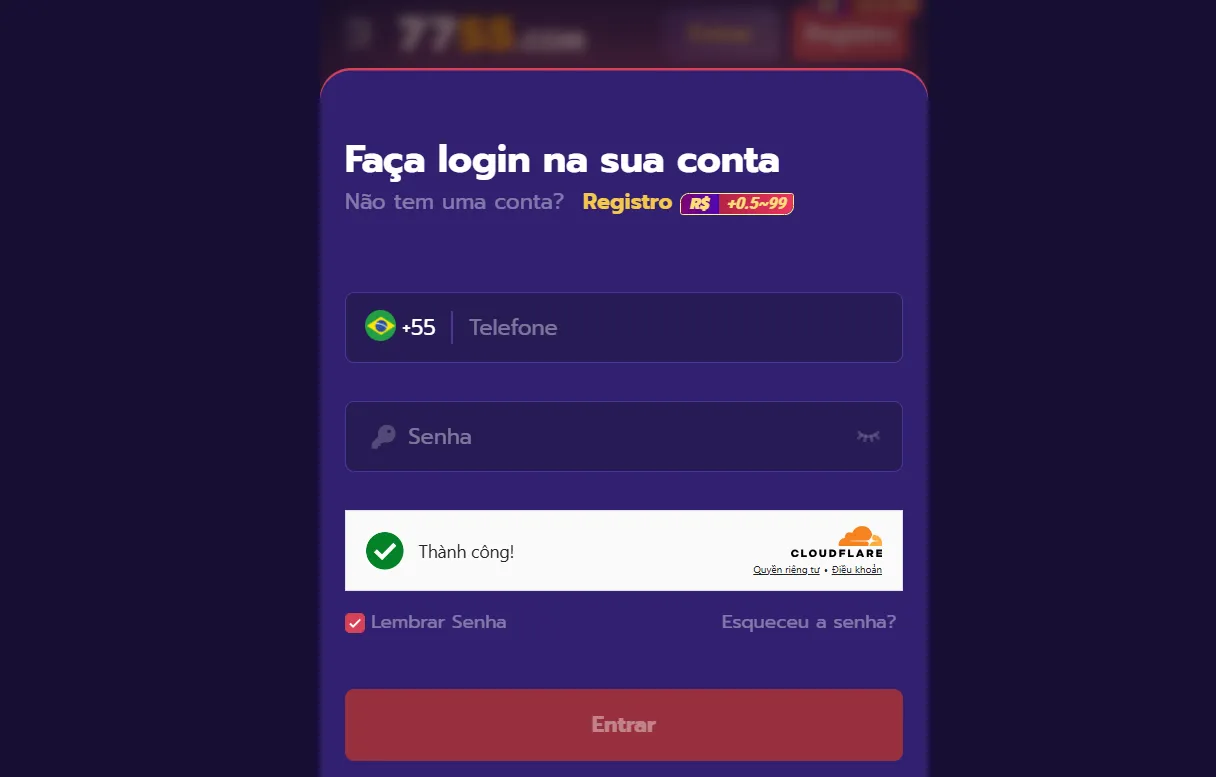 Como Entrar 77SS Passo a Passo